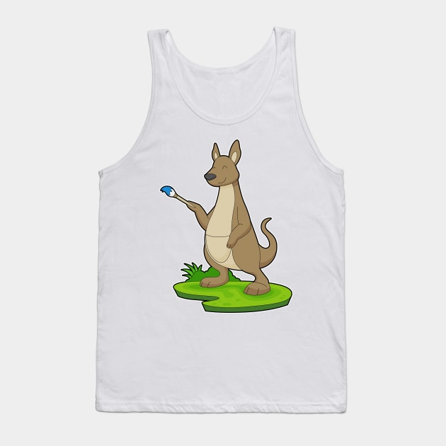 Kangaroo Painting Paint brush Tank Top by Markus Schnabel